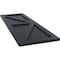 Ekena Millwork True Fit PVC Two Equal Panel Farmhouse Fixed Mount Shutters w/Z-Bar Starless Night Blue, 15Wx62H, PR TFP102FH15X062OB - alternate 12